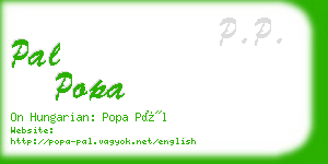 pal popa business card